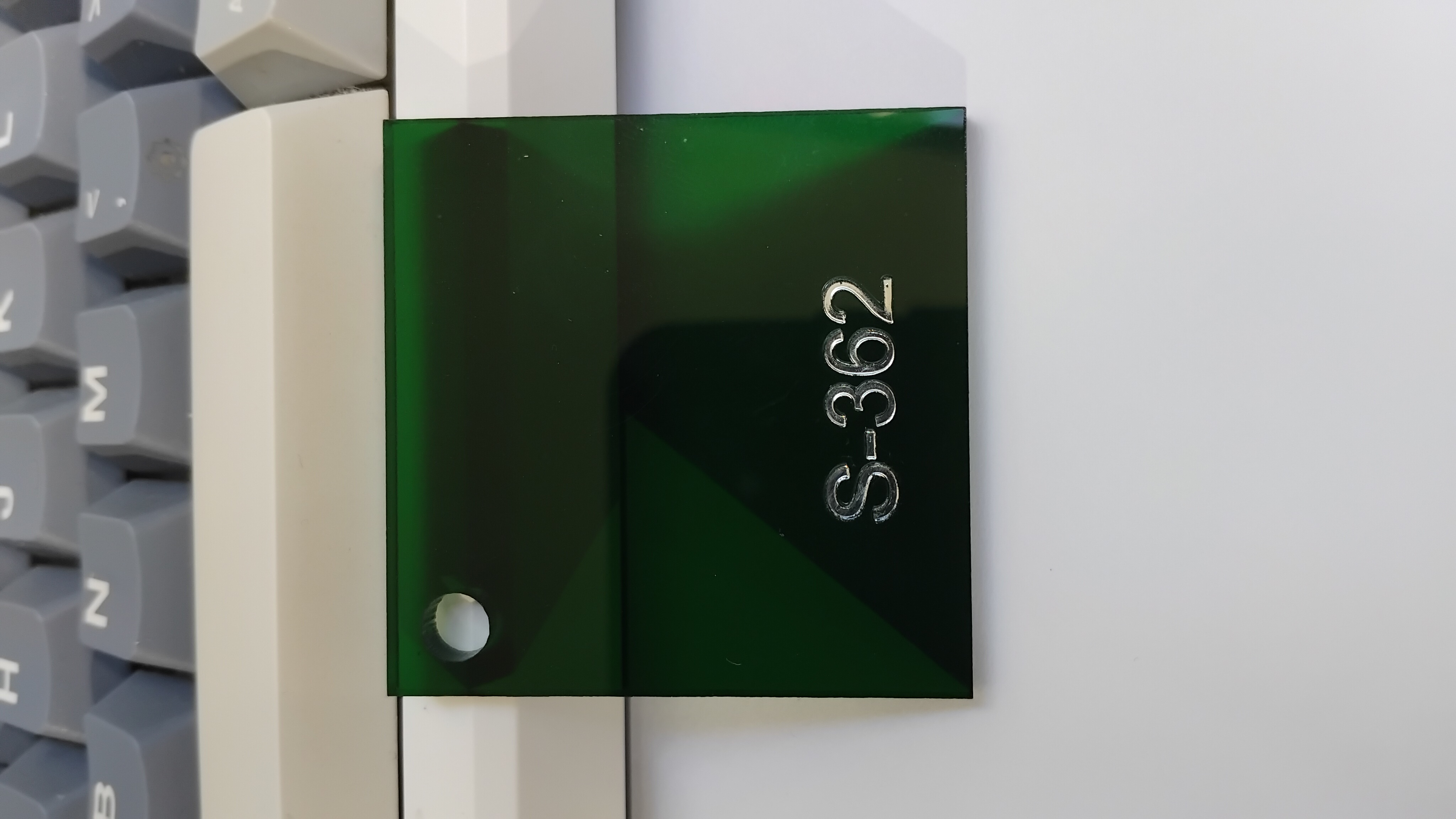 Transparent Dark Green Acrylic