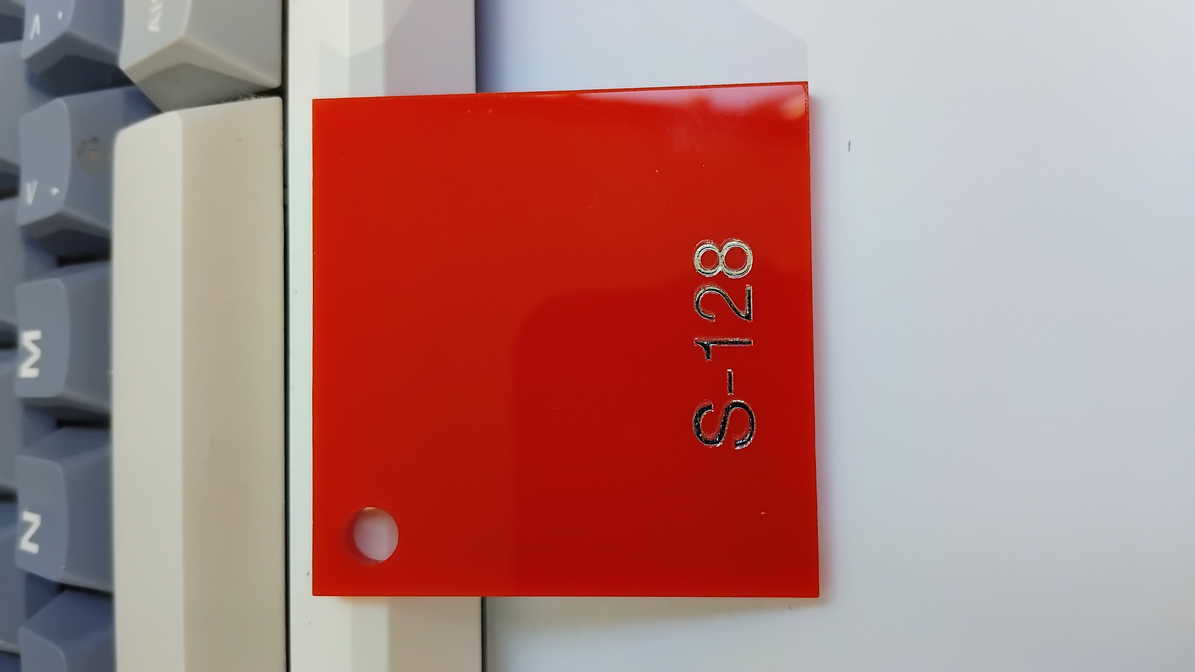 Solid Red Orange Acrylic