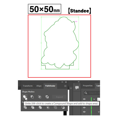 standee attachement merge